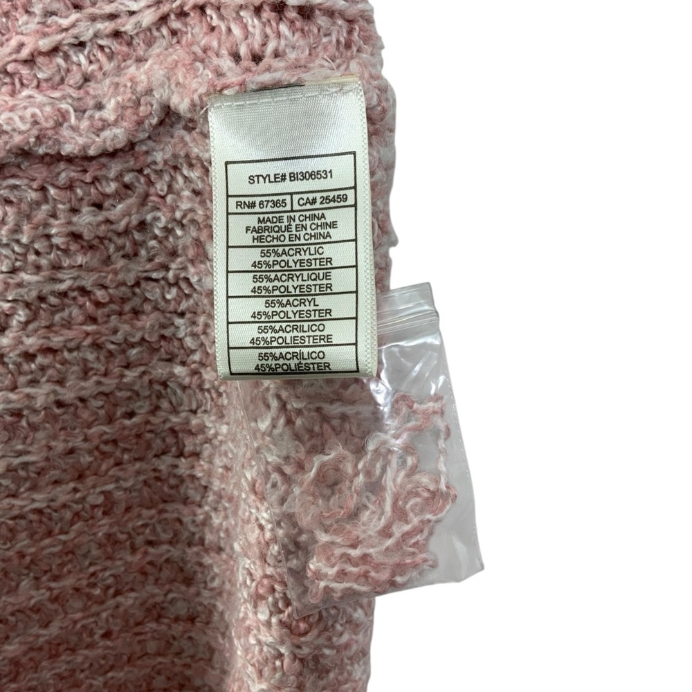 BB DAKOTA x STEVE MADDEN Marled Multi Pink Open-Front Cardigan With Pockets S39 - Picture 7 of 7